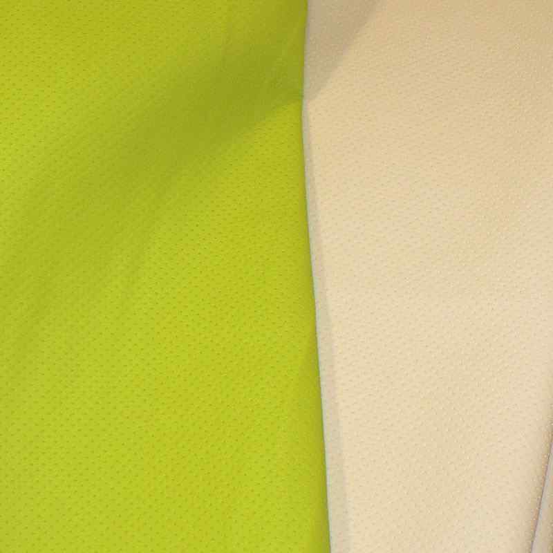 KK313/1 Exkluzívní koženka zbytek 30x140cm koženka puntíčky mini limetka na vatelínu