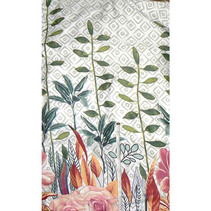 5S39 II.jakost Bavlněný satén látka 200x66cm perníčky květ zbytek na patchwork