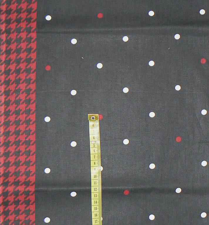 Bavlněná látka černá puntíky 90x30cm na patchwork (S74)
