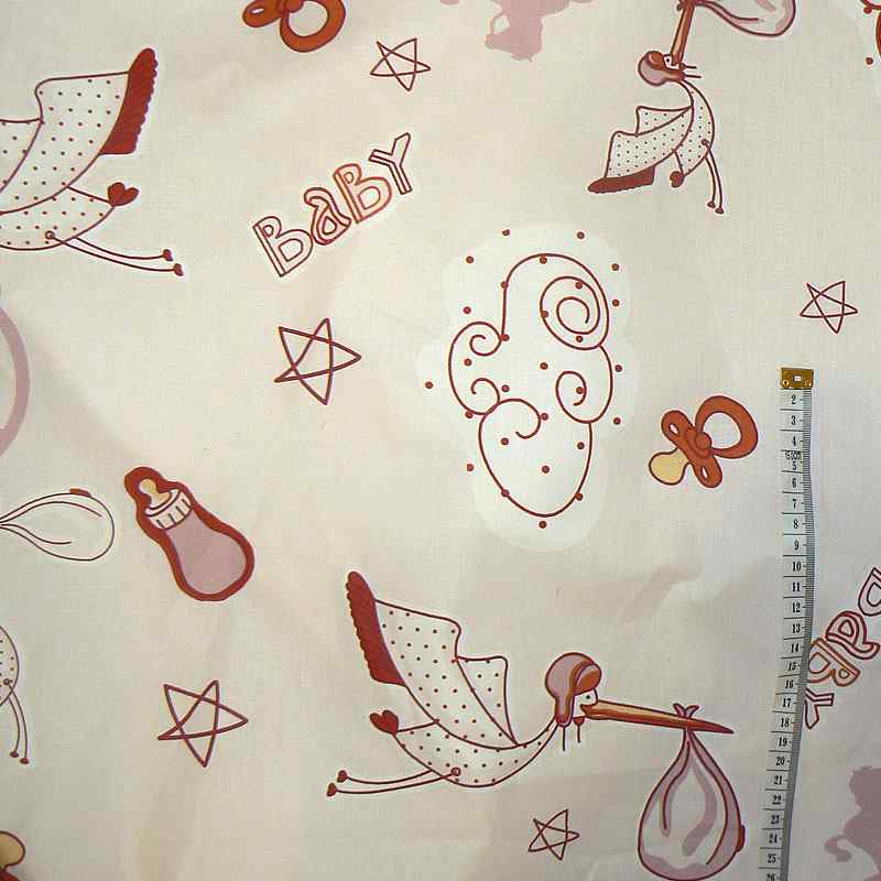6C23 Bavlněná látka 41x90cm baby sv. růžová zbytek na patchwork