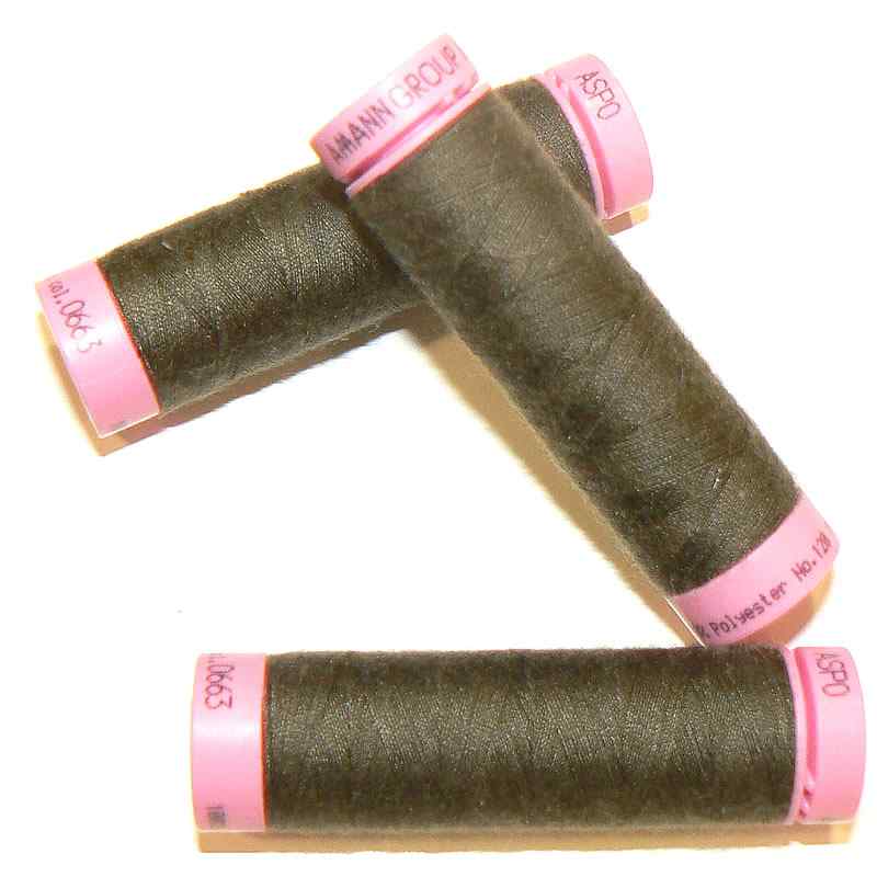 ASPO univerzální nit pro domácnost polyester 100m army zelená č.663
