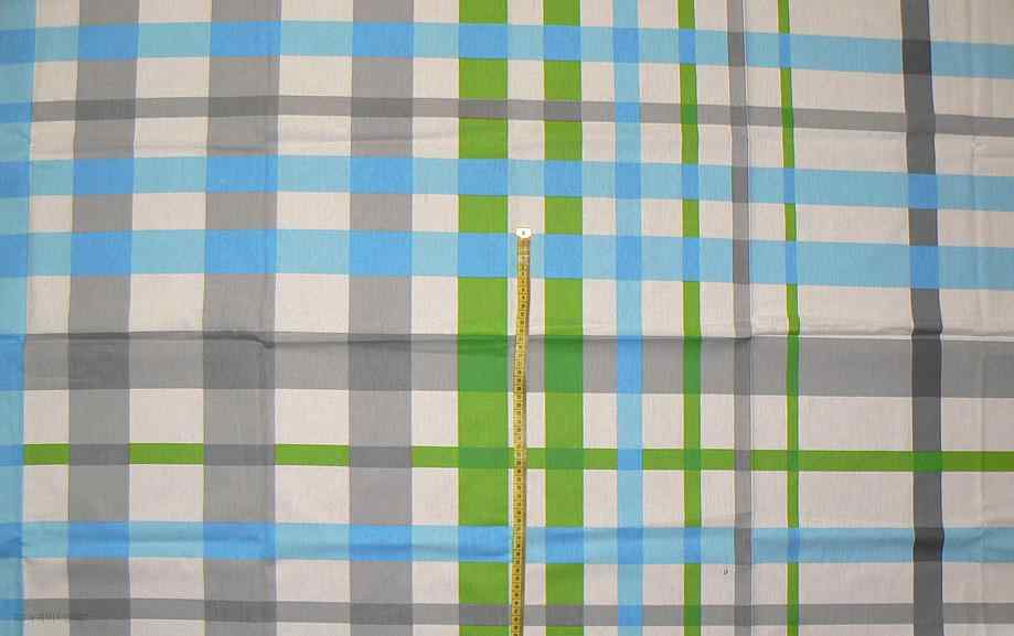 Bavlněná látka zelenobílá pruhy 88x220cm na patchwork (S112)