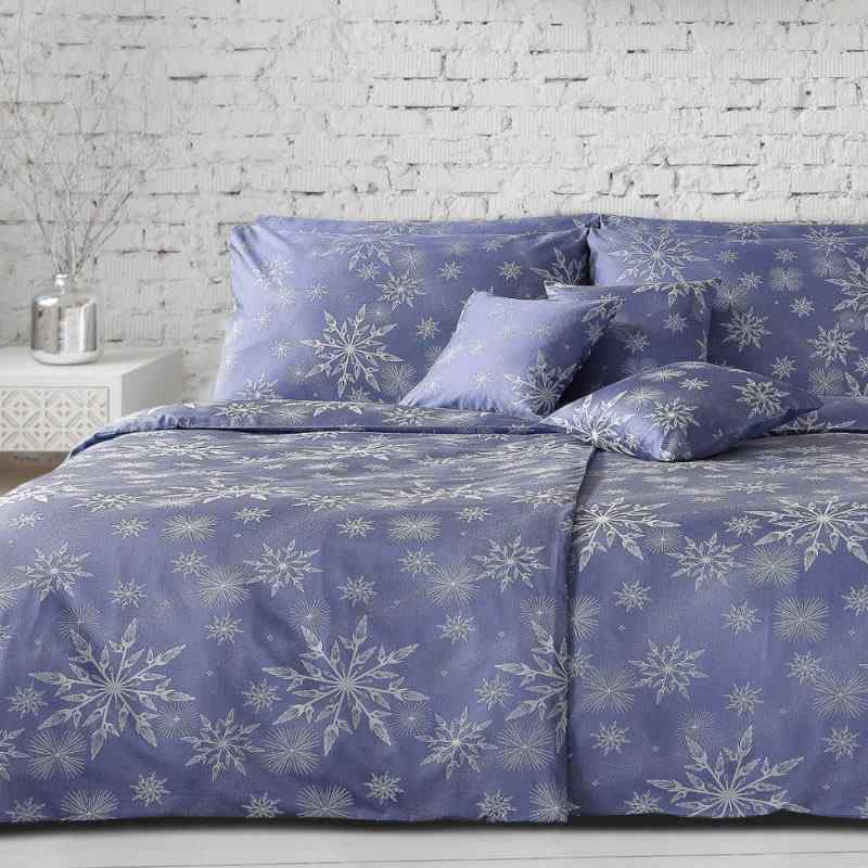 DA368 II.jakost Bavlněná látka damašek 250x142cm vločky modrofialová/šedá 130g/m3