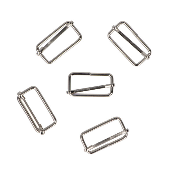 300100-1 Posunovač na popruhy kovový 30mm barva nikl