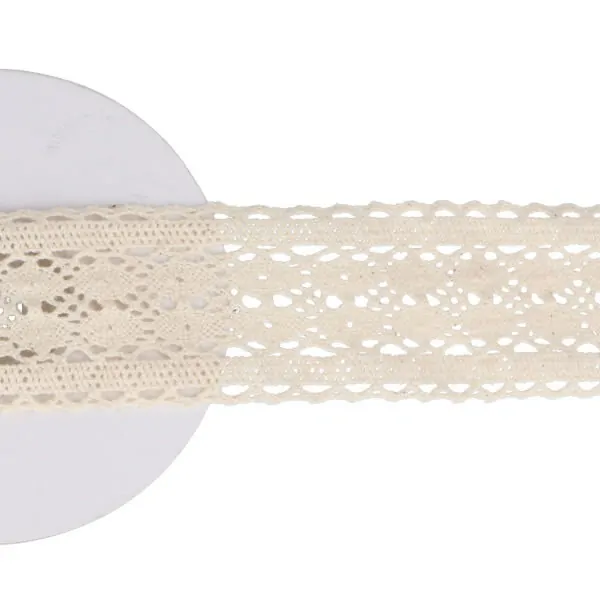 40mm Bavlněná krajka paličkovaná přírodní