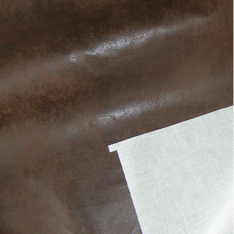 KK153 Potahová látka zbytek 45x140cm hnědočerná vzhled "broušená kůže"