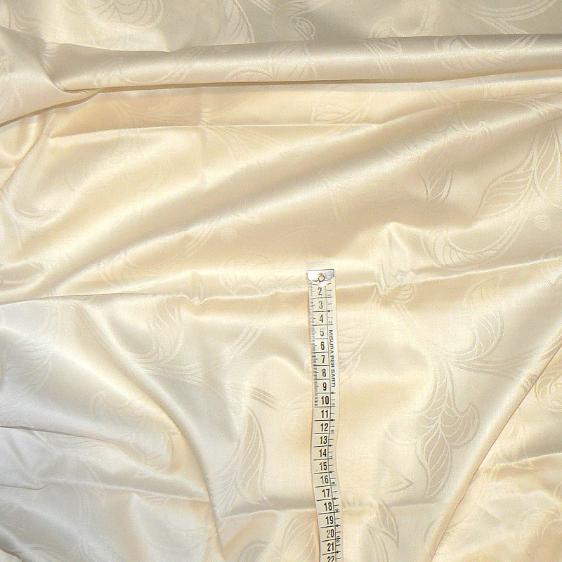 DA124 Bavlněná látka damašek 200x140cm písková světlá velké listy