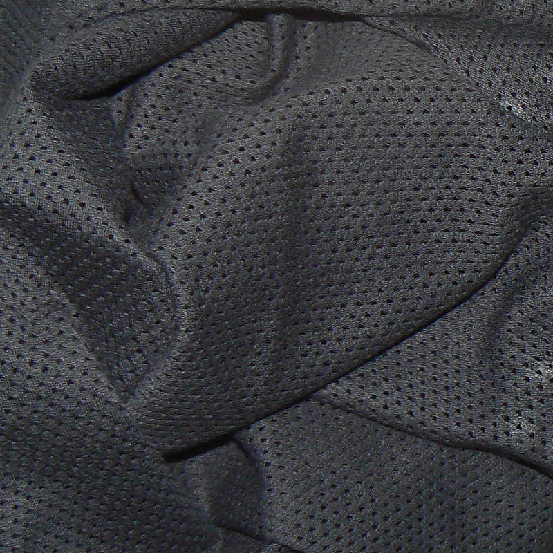 7M102 Bavlněný děrovaný úplet 260x20cm černá zbytek na patchwork/oděvy