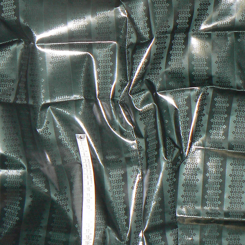 BR130 Exkluzivní lehounký africký bavlněný brokát 65x160cm piniová zeleň vzor