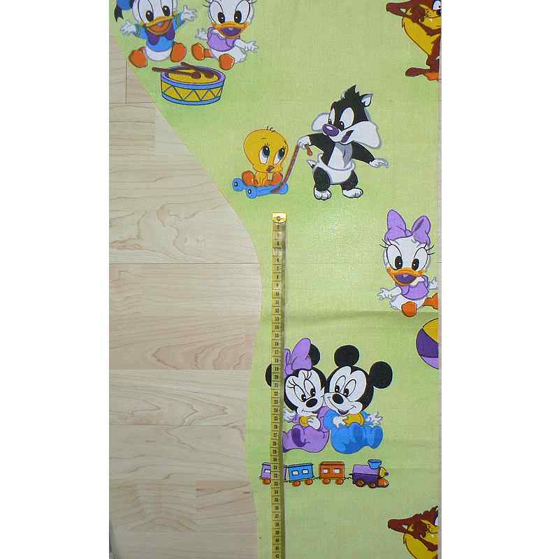 Bavlněná látka 71x18cm sv.zelená disney (Y105)