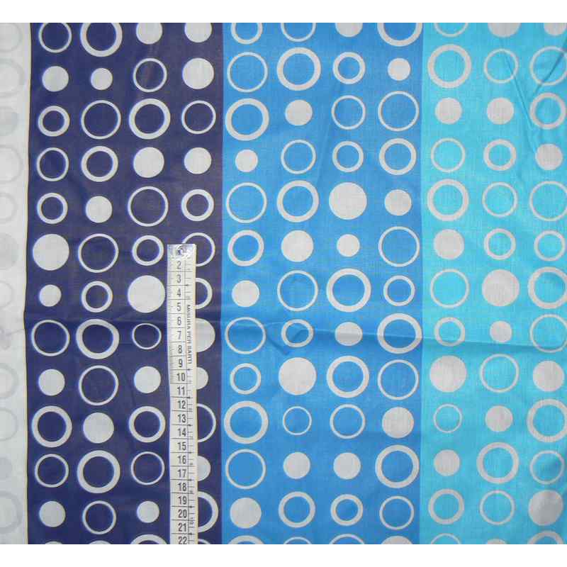 Bavlněná látka bubliny modrá 284x32cm zbytek na patchwork (1N9)
