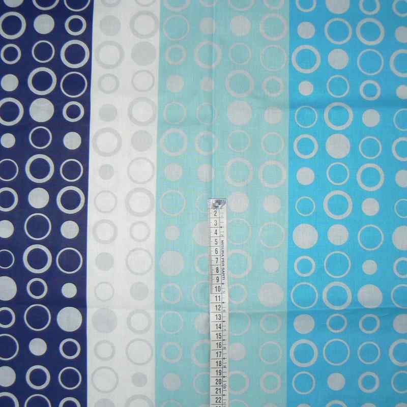 Bavlněná látka bubliny modrá 162x48cm zbytek na patchwork (1N12)