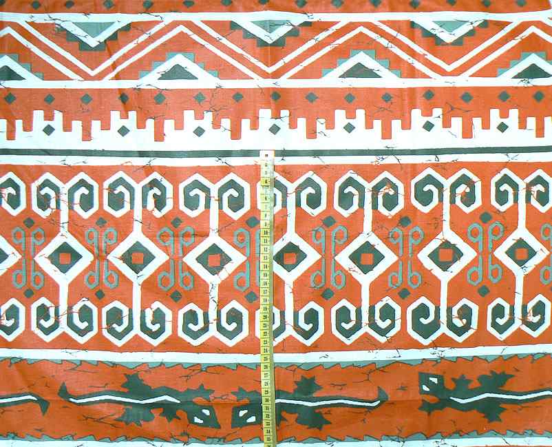 Bavlněná látka 51x62cm oranžová vzor (Y32)