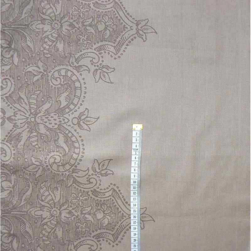 Bavlněná látka 186x37cm hnědá světlejší vzor zbytek na patchwork (1Q84)