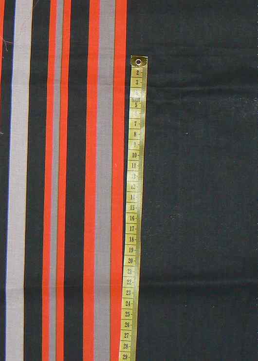 Bavlněná látka černá pruhy 64x23cm na patchwork (T146)