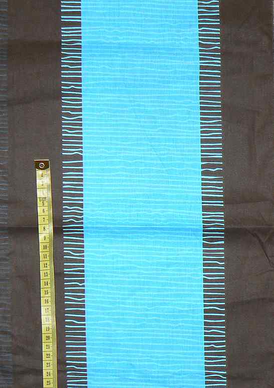 Bavlněná látka modrohnědá 82x27cm zbytek na patchwork (P68)