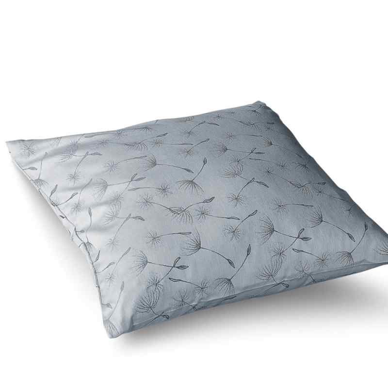 Bavlněná látka damašek 39x140cm pampelišky na šedé (DA420)