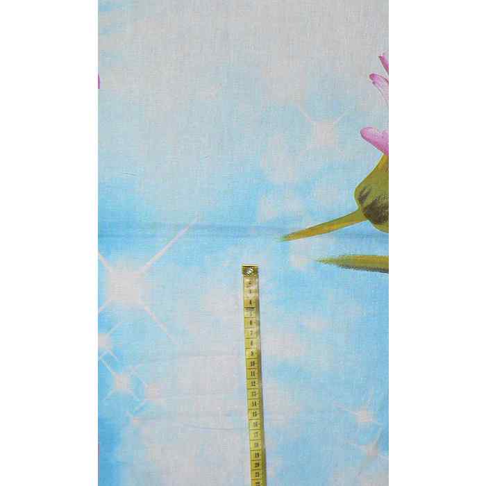 Bavlněná látka modrá gerbera 60x27cm patchwork (U83)