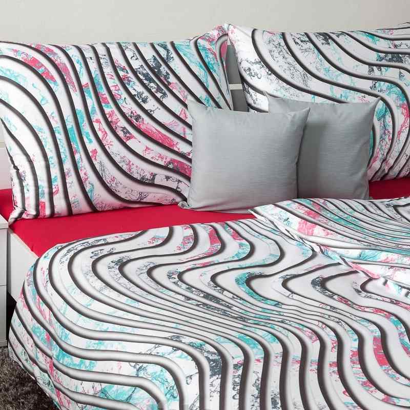 Bavlněný satén tisk exkluzívní bavlněná látka 180x140cm multicolor (DA427)