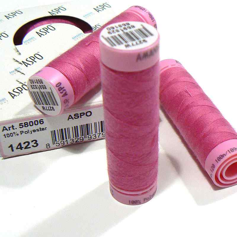 ASPO univerzální nit pro domácnost polyester 100m růžový cyklámen č.1423