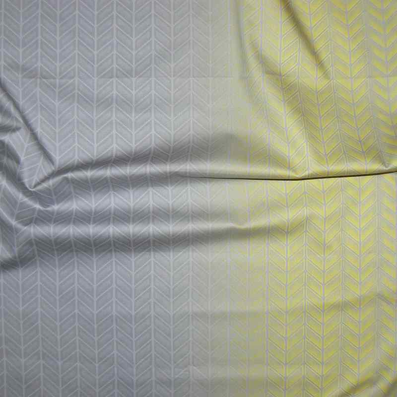DA644 Bavlněný satén látka 58x140cm žlutošedá vzor