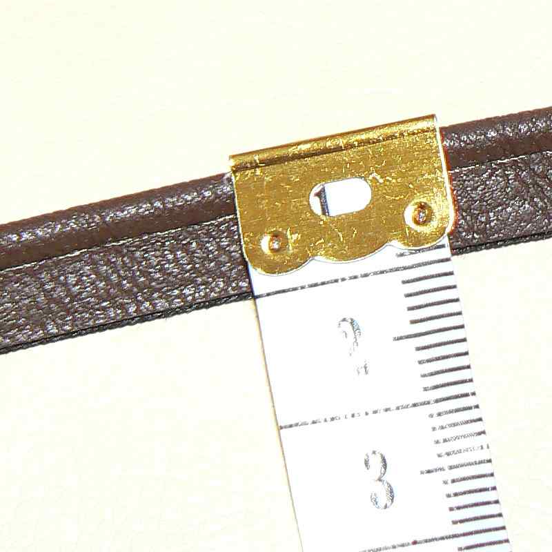 Koženková paspulka (výpustka) 10mm hnědá tmavá