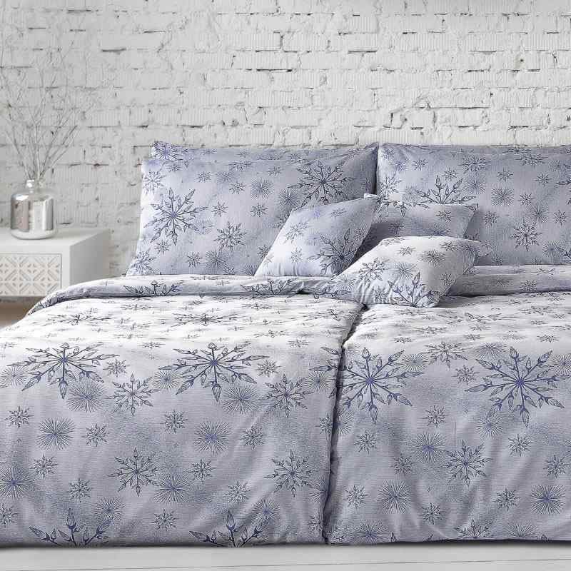 DA368 II.jakost Bavlněná látka damašek 250x142cm vločky modrofialová/šedá 130g/m3