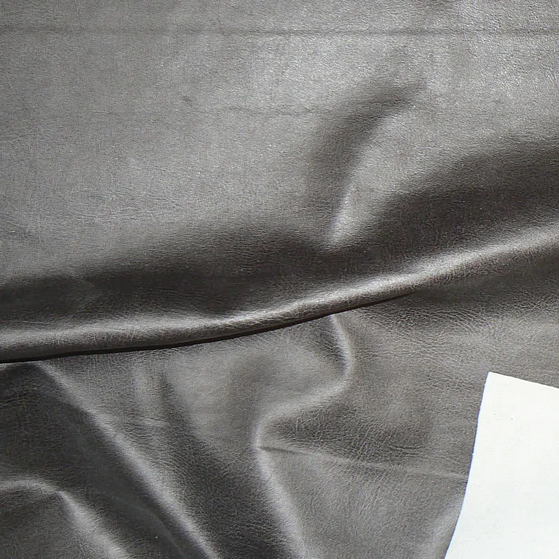 KK153 Exkluzívní koženka broušená kůže zbytek 45x140cm koženka tmavě šedá tenší vzhled kůže