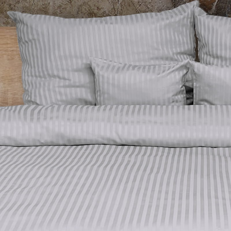 6N122 Bavlněná látka damašek 34x82cm šedá proužky 1cm