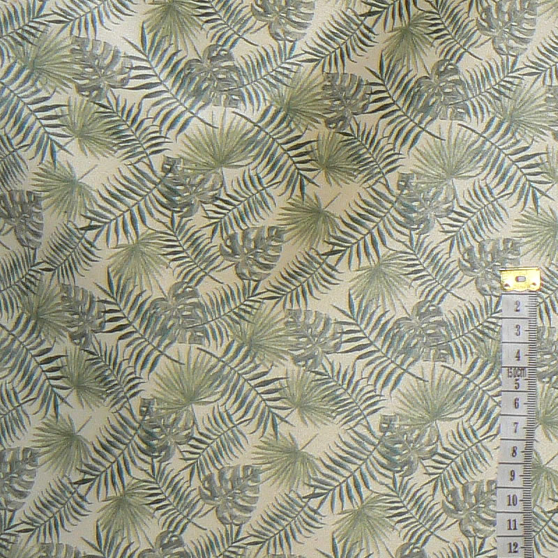 VK67/1 Vzorovaná koženka zbytek 56x69cm koženka  listy monstera drobné