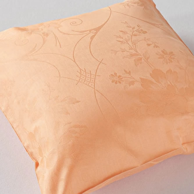 DA118 Bavlněná látka damašek 360x140cm květy oranžová 145g m2