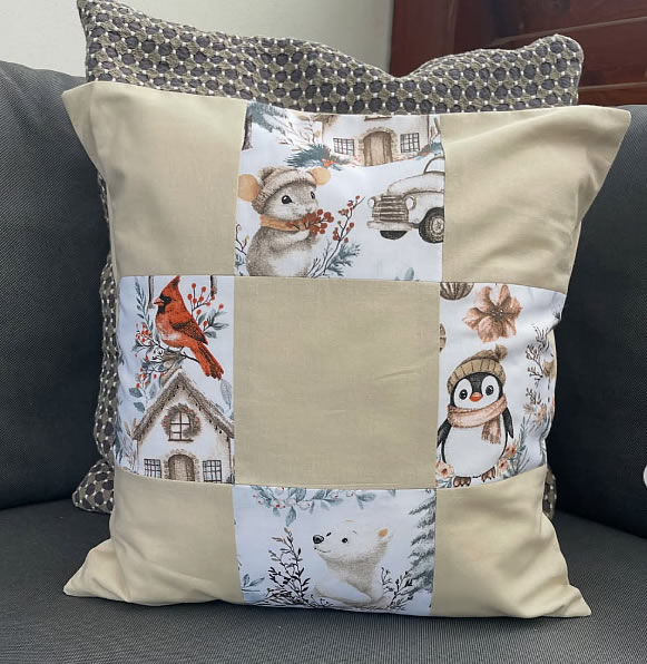 7H120 Bavlněná látka 45x29cm béžová zbytek na patchwork