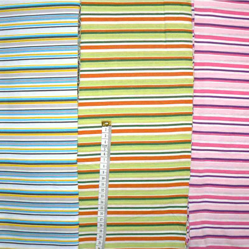 Balíček látek singel žerzej 60x16cm (6ks) mix vhodné na aplikace (Bal57)