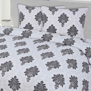 AKCE 6N114 II.jakost Bavlněný flanel látka 78x116cm bílošedá vzor zbytek patchwork