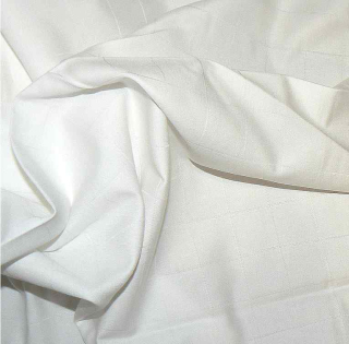 DA410 II.jakost Damašek bavlněná látka 215x280cm geon sv. hnědá čtverečky 3x3cm damašek 145g/m2