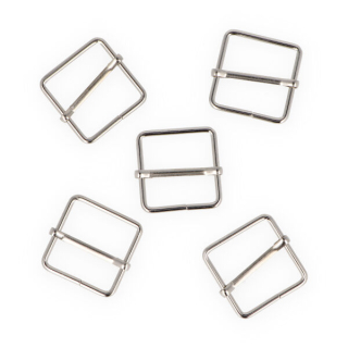 2525100-1 Posunovač na popruhy kovový 25x25mm nikl 