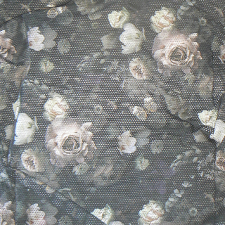 7M100 Bavlněný děrovaný úplet 68x150cm tmavě šedá zbytek na patchwork/oděvy